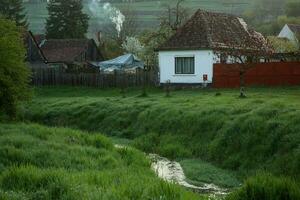 Biertan a very beautiful medieval village in Transylvania, Romania. A historical town in Romania that has preserved the Frankish and Gothic architectural style. Travel photo. photo