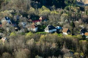 Rosia Montana, a beautiful old village in Transylvania. The first mining town in Romania that started extracting gold, iron, copper. photo