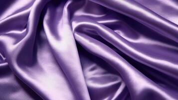 Silk fabric background. Purple shiny silk fabric texture. High resolution. AI Generated photo