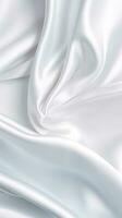 Silk fabric background. Elegance white satin silk with waves. abstract background. AI Generated photo