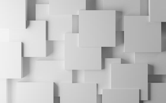 3D rendering of cube abstract background photo