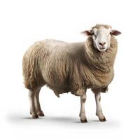 Sheep isolated on white background. . photo