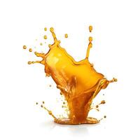 Fresh Honey splash isolated. photo