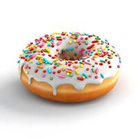 Donut on a white background. photo