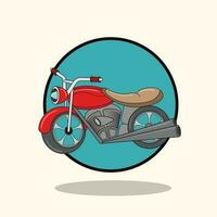 red motorbike vector illustration