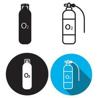 oxygen cylinder icon vector