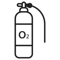 oxygen cylinder icon vector