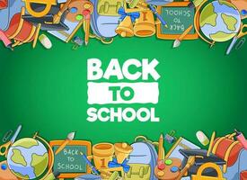 Background wallpaper back to school theme vector
