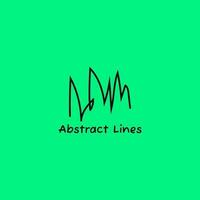 Line abstract logo with sharp angles. vector