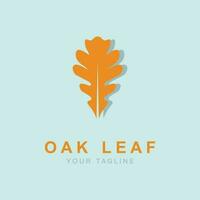 Oak leaf logo design template vector