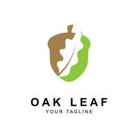 Oak leaf logo design template vector