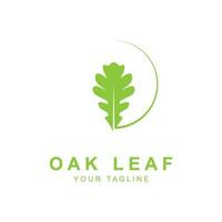 Oak leaf logo design template vector