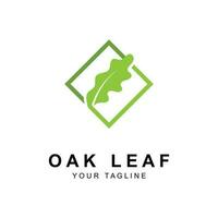 Oak leaf logo design template vector