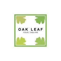 Oak leaf logo design template vector