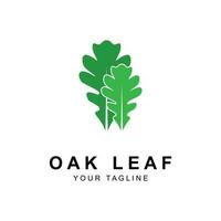 Oak leaf logo design template vector