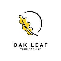 Oak leaf logo design template vector