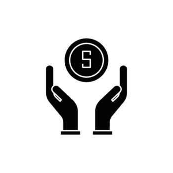 finance icon. solid icon vector