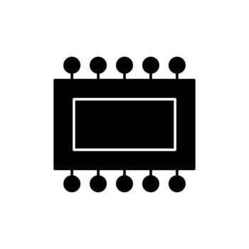 processor icon. solid icon vector