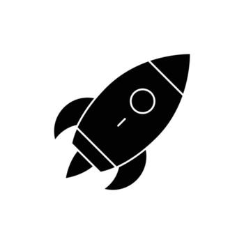 rocket icon. solid icon vector