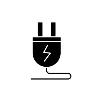 plug icon. solid icon vector