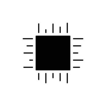 processor icon. solid icon vector