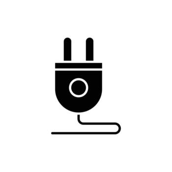 plug icon. solid icon vector