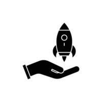 rocket carrier plane icon. solid icon vector
