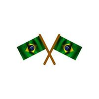 Brazil independence day greeting design vector