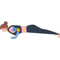 prosthetic yoga asana pose illustration vector