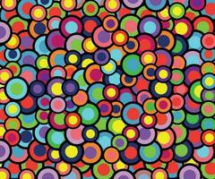 retro pattern,bright of different color circles vector