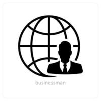 Businessman and business icon concept vector