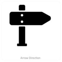 arrow direction and pin icon concept vector