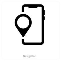 navigation and pin icon concept vector