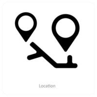 map and location icon concept vector