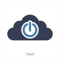 Cloud and computing icon concept vector