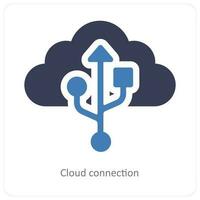 cloud Connection and networking icon concept vector