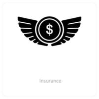 Insurance and money icon concept vector