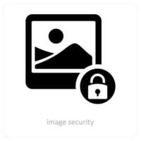 imagen seguridad y imagen icono concepto vector