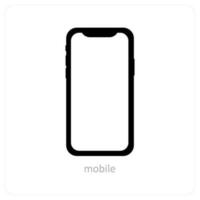 Mobile and phone icon concept vector