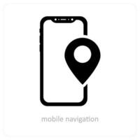 Mobile Navigation and gps icon concept vector