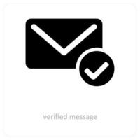 Verified Message and message icon concept vector