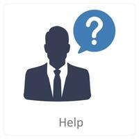 help and info icon concept vector