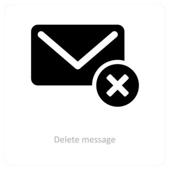 Delete Message and message icon concept vector