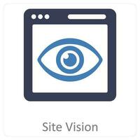 site vision and web icon concept vector