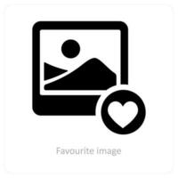 Favorite Image and photo icon concept vector