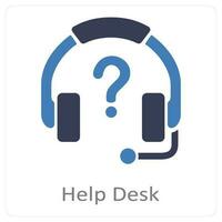 help desk and call center icon concept vector