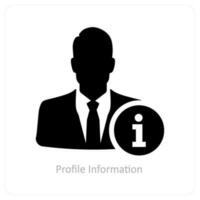 perfil información y perfil icono concepto vector