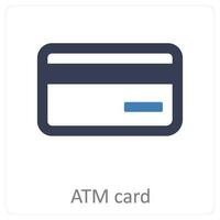 atm card and credit card icon concept vector