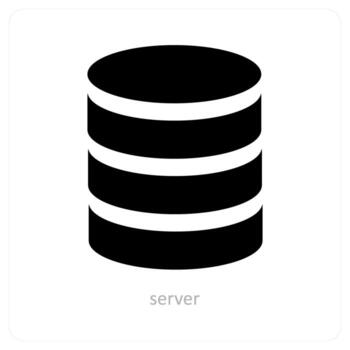 Server and database icon concept vector