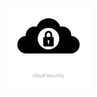 Cloud Security and cloud protection icon concep vector